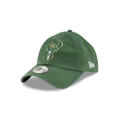 Green Milwaukee Bucks Hat - New Era NBA Casual Classic Adjustable Caps USA2613579